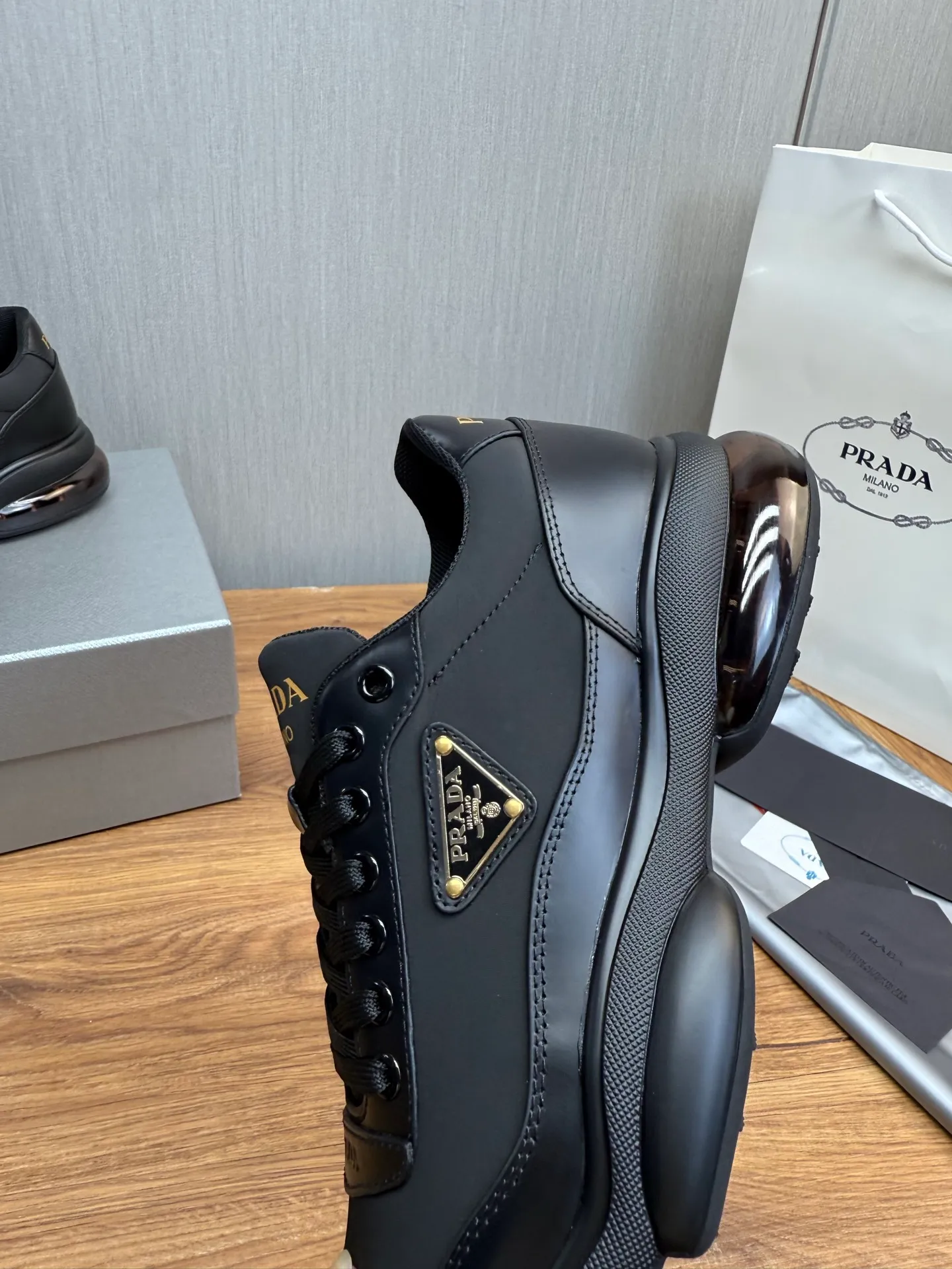 Men's shoes 💰660💰 [PRADA] Men's shoes are popular in the counter, official website is synchronized, 1 high-quality shipment ✔️Original cowhide upper + cowhide lining, 1🆚1 replica, original sole, 38-45 (45 customized, non-refundable)